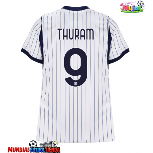 Camiseta Inter Milan Marcus Thuram #9 Segunda Equipación Replica 2026-27 para mujer mangas cortas